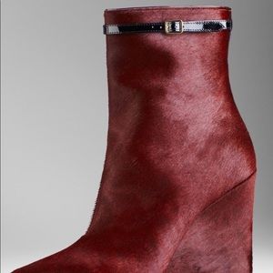 Burberry Prorsum Calfskin Ankle Wedge Boots